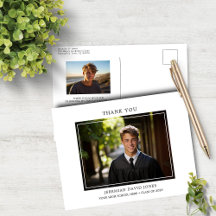 Modern Simple Photo Afstuderen Hartelijk dank