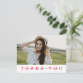 Modern Simple Photo Afstuderen Hartelijk dank Briefkaart (Staand voorkant)