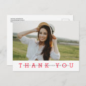 Modern Simple Photo Afstuderen Hartelijk dank Briefkaart (Voorkant / Achterkant)