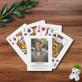 Modern Simple Photo Afstuderen Pokerkaarten