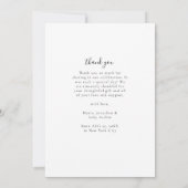 Modern Simple Photo Baby Shower Note Bedankkaart (Achterkant)