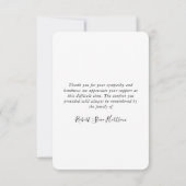 Modern Simple Photo Bereavement Sympathie Funeral Bedankkaart (Achterkant)