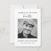 Modern Simple Photo Bereavement Sympathie Funeral Bedankkaart (Voorkant)