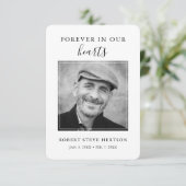 Modern Simple Photo Bereavement Sympathie Funeral Bedankkaart (Staand voorkant)