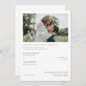 Modern Simple Photo Bride Parents Wedding Kaart (Voorkant / Achterkant)