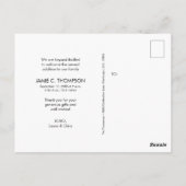 Modern Simple Photo Collage Baby shower bedankt Briefkaart (Achterkant)