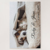 Modern Simple Photo DOG AND CAT Legpuzzel (Verticaal)