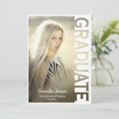 Modern Simple Photo Graduation Announcement Kaart (Staand voorkant)