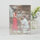 Modern Simple Photo Minimalist Wedding Kaart (Staand voorkant)