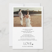 Modern simple photo wedding DIGITAL thank you card Kaart (Achterkant)