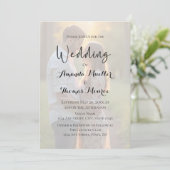 Modern Simple Photo Wedding Kaart (Staand voorkant)