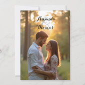 Modern Simple Photo Wedding Kaart (Achterkant)