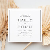 Modern Simple Photo Wedding Kaart