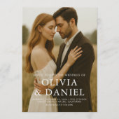 Modern Simple Photo Wedding Kaart (Voorkant)