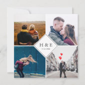 Modern Simple Photo Wedding Kaart (Achterkant)