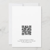 Modern Simple Photo Wedding QR Save The Date (Achterkant)
