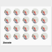 Modern Simple Photo Wedding Ronde Sticker (Vel)