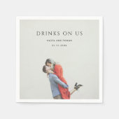 Modern Simple Photo Wedding Servet (Voorkant)