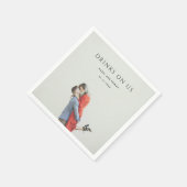 Modern Simple Photo Wedding Servet (Hoek)