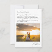 Modern Simple Photo Wedding Thank You Card  Bedankkaart (Achterkant)