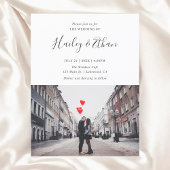 Modern Simple Photo Wedding Uitnodiging Briefkaart