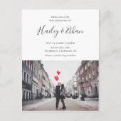 Modern Simple Photo Wedding Uitnodiging Briefkaart (Voorkant)