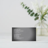 Modern Simple Plain Grey Trendy Visitekaartje (Staand voorkant)