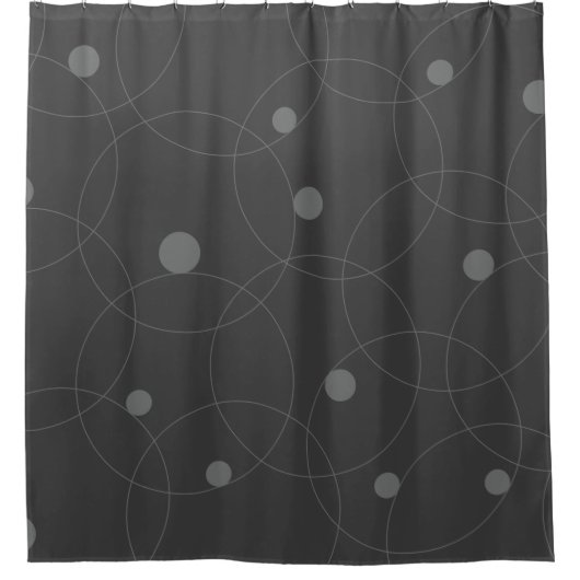 Modern, simple, playful, fun pattern of circles douchegordijn (Voorkant)