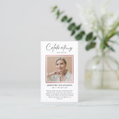 Modern Simple Prayer Photo Sympathy Cards Visitekaartje (Staand voorkant)