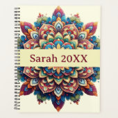 Modern Simple Pretty Colorful Cute Mandala Planner (Voorkant)