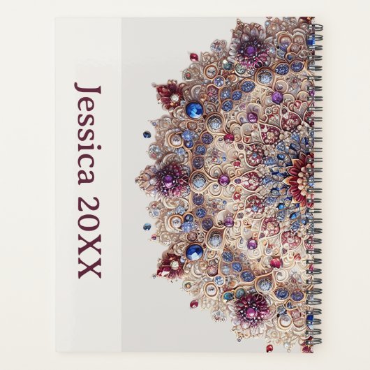 Modern Simple Pretty Colorful Cute Mandala Planner (Achterkant)