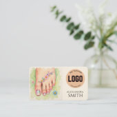 Modern Simple Professional Business Nail Tech Card Contactkaartje (Staand voorkant)