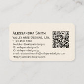 Modern Simple Professional Business Nail Tech Card Contactkaartje (Achterkant)
