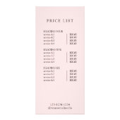 Modern Simple Professional Logo Menu Price List (Achterkant)