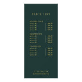 Modern Simple Professional Logo Menu Price List (Achterkant)