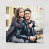 Modern Simple QR Photo Weduwing Black RSVP Informatiekaartje (Achterkant)