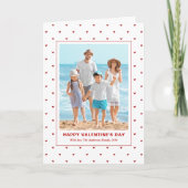 Modern Simple Red Hearts Photo Valentines Day Kaart (Voorkant)