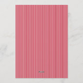 Modern Simple Red Stripes One Photo Valentines Day Feestdagenkaart (Achterkant)