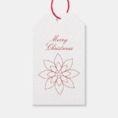 Modern Simple Red & White Merry Christmas Cadeaulabel (Voorkant)