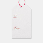 Modern Simple Red & White Merry Christmas Cadeaulabel (Achterkant)