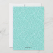 Modern Simple Roos Floral Wedding Save The Date (Achterkant)