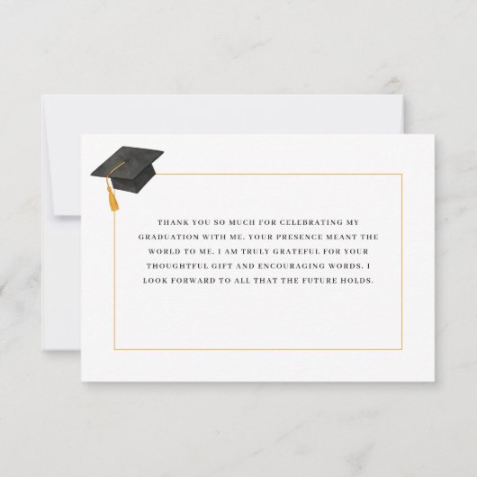 Modern Simple Script 4 Photo collage Graduation Bedankkaart (Achterkant)