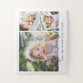 Modern Simple Script Family Photo Collage Legpuzzel (Verticaal)