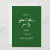 Modern Simple Script Green Photo Afstuderen Kaart (Achterkant)
