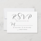 Modern Simple Script Memories Memorial Reply RSVP Kaartje (Voorkant)