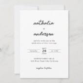 Modern Simple Script Photo Wedding Kaart (Voorkant)