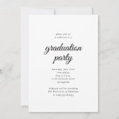 Modern Simple Script Three Photo Afstuderen Kaart (Achterkant)