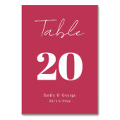 Modern Simple Script Viva Magenta Minimal Wedding Kaart (Voorkant)