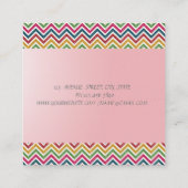 Modern Simple,Silver,Zigzag,Instagram Vierkante Visitekaartje (Achterkant)