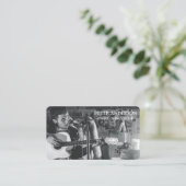Modern Simple Singer Musician Photography Visitekaartje (Staand voorkant)